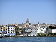 View of the Galata Tower from the Bosphorus.