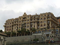 Le grand hôtel Miramare à Gênes.