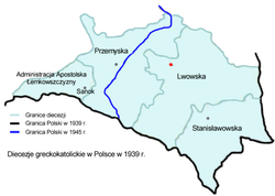 Мапа Апостолской Администрации Лемковины