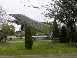 Wrâlds grutste muskellunge by de National Fresh Water Fishing Hall of Fame, it bekenste bouwurk fan Hayward.