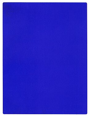 IKB 191 Minimalist work by Yves Klein - 1962