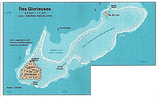 Mapa de las islas Gloriosas