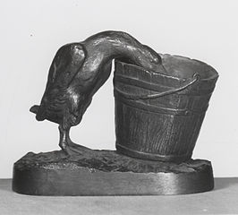 Oie se désaltérant dans un seau, bronze, Baltimore, Walters Art Museum.