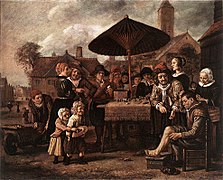 Jan Victors: Markt Szene mit Sonnenschirm, um 1650