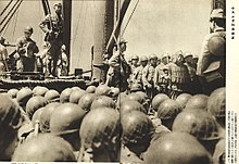 Japanese paratroopers on a transport to Borneo, December 1941. Japanese paratroopers heading to Borneo, 1941.jpg