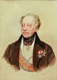 На портрете Й. Крихубера (1837)