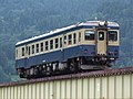 KiHa 52 125 in JNR two-tone blue & beige livery in August 2008