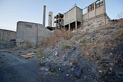 Abandoned cement plant at Lime, circa 2012