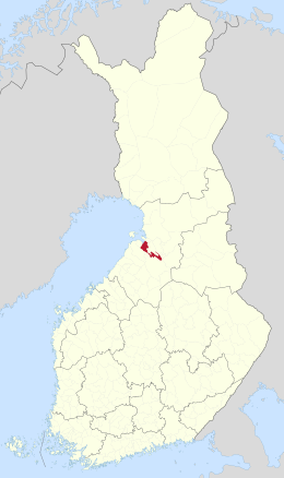 Kaart met de locatie van Liminka