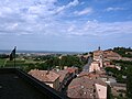Panorama dal terrazzo del Castello Malatestiano (il paese di Longiano e la pianura romagnola)