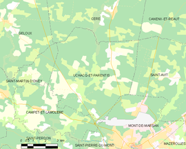 Mapa obce Uchacq-et-Parentis