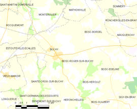 Mapa obce Bosc-Roger-sur-Buchy