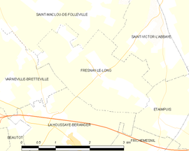 Mapa obce Fresnay-le-Long