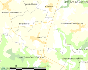 Poziția localității Louvetot