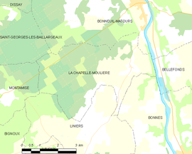 Mapa obce La Chapelle-Moulière