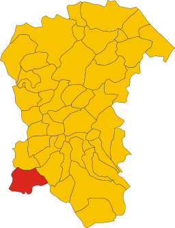 Kommunens läge i Pescara