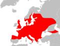 Aire de répartition de l'Orvet fragile