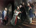 Adolph Menzel: Zusammenkunft Friedrichs II. mit Kaiser Joseph II. im Jahr 1769 zu Neiße.