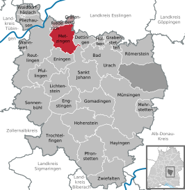 Kaart van Metzingen