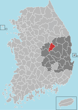 Location in South Korea