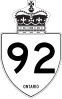 Highway 92 shield