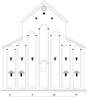 Scheme of the main church