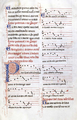 Kitsad kandilised kustosed mustas mensuraalnotatsioonis Cantigas de Santa Maria Toledo käsikirjas