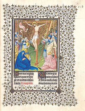 Frères Limbourg, Crucifixion, dans Les Belles Heures du duc de Berry, v.1405-1409.