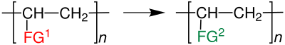 Polymeranaloge Reaktion (schematische Präsentation)