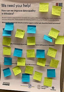 Wikidata Data Quality Feedback Poster with Postits