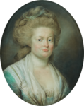 Fehrmans hustru, Regina Elisabeth, (1757-1837). Porträtt från ca 1790 av Jonas Forsslund.