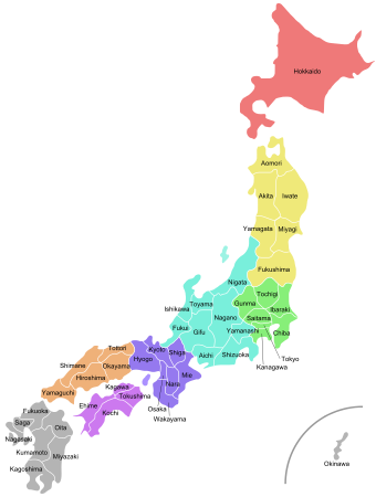 A map of Japan, where Dive In was geographically restricted to.