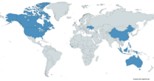 Map with Remington Model 700 users in blue Remington Model 700 Users.png