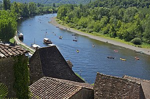 Français : La Dordogne à La Roque-Gageac. Gaba...