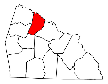 Location of Unity Township in Rowan County