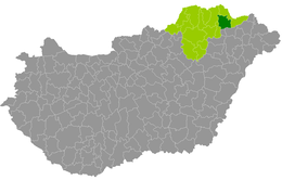 Distretto di Sárospatak – Mappa