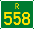 Regional route R558 shield
