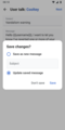 Save as new message or update saved message