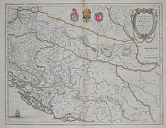 Mapa de 1643–50, con el nombre Rascia en Eslavonia.