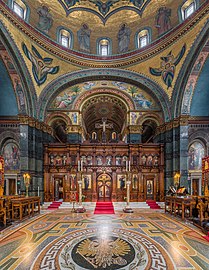 Looking across to the altar