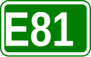 Zeichen der Europastraße 81