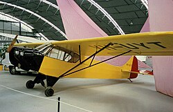 Taylor J-2 Cub Baujahr 1937 im The Drage Airworld Museum in Wangaratta Victoria im März 1988
