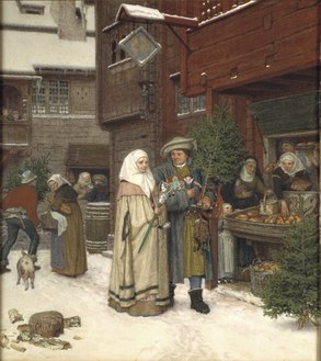 Julmarknad (1872). Nationalmuseum. Stockholm.