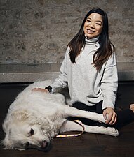 Theresa Nguyen and dog