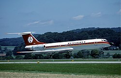 Onnettomuuskoneen kaltainen Aviogenexin Tu-134.
