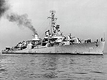 USS McGowan, a Fletcher-class destroyer during World War II USS McGowan (DD-678) at sea, circa in 1945.jpg