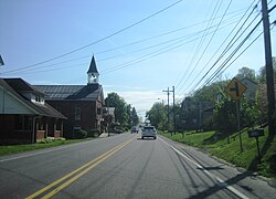 Westbound US 22 in Geeseytown