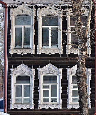 612. Наличники деревянного жилого дома, Томск Автор — Niznajka
