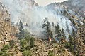 Grizzly Creek Fire burning in Glenwood Canyon on August 23