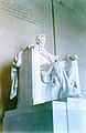 The statue within the Lincoln Memorial